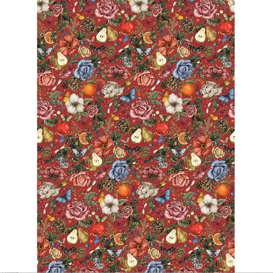 Large Fruit and Flower Christmas Gift Bag