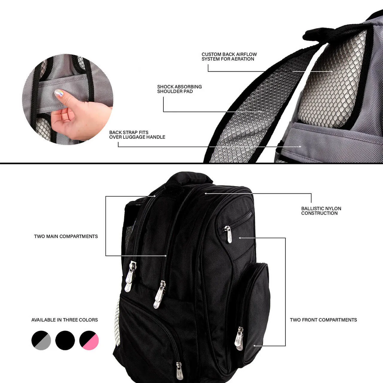 Los Angeles Angels Laptop Backpack in Gray