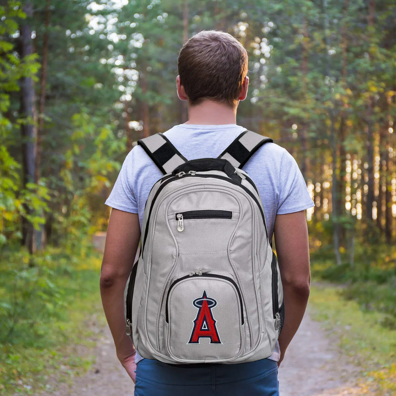 Los Angeles Angels Laptop Backpack in Gray