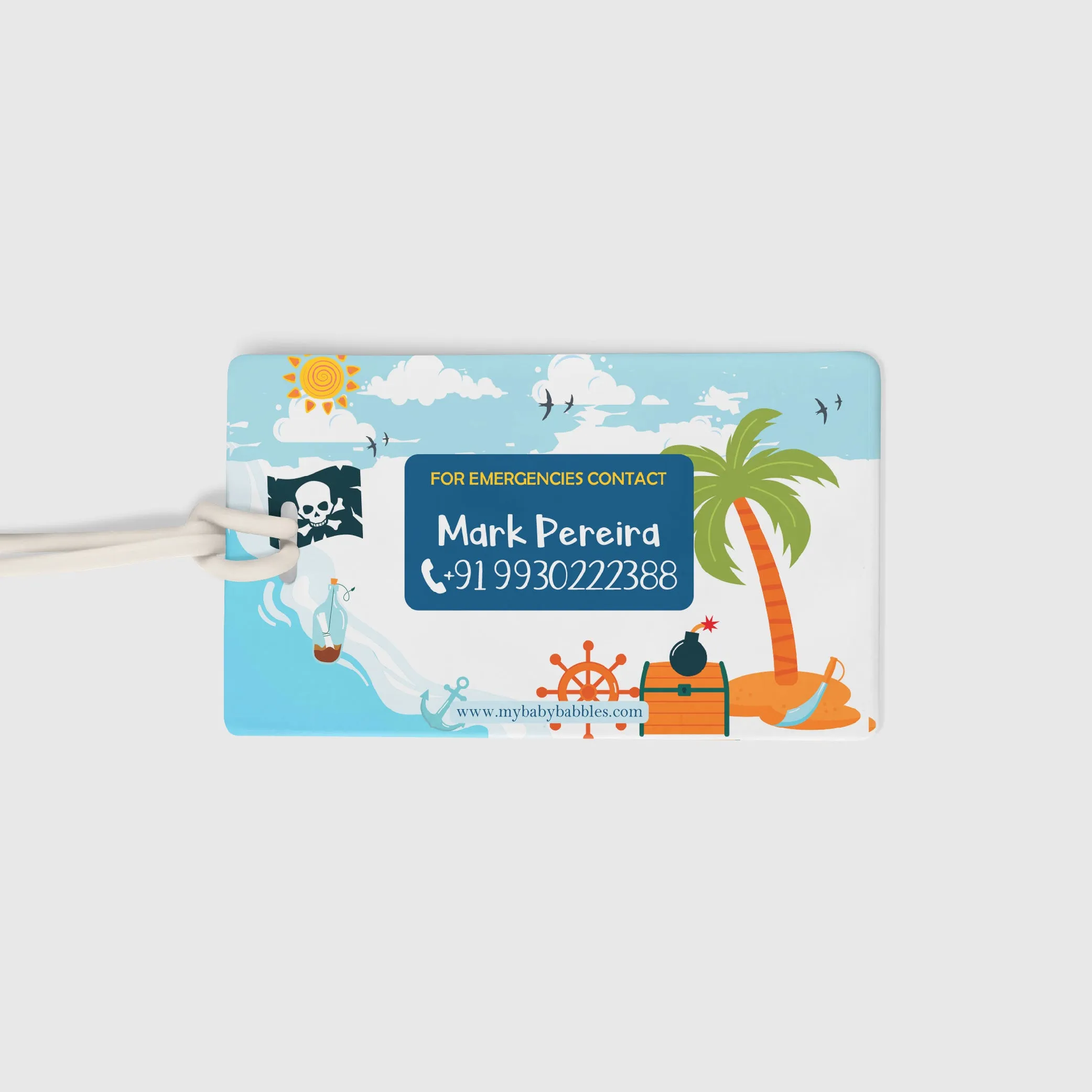 Luggage Tags - Pirate , Set of 2